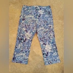 New with tag Nine West Christie Capri blue pattern size 10
